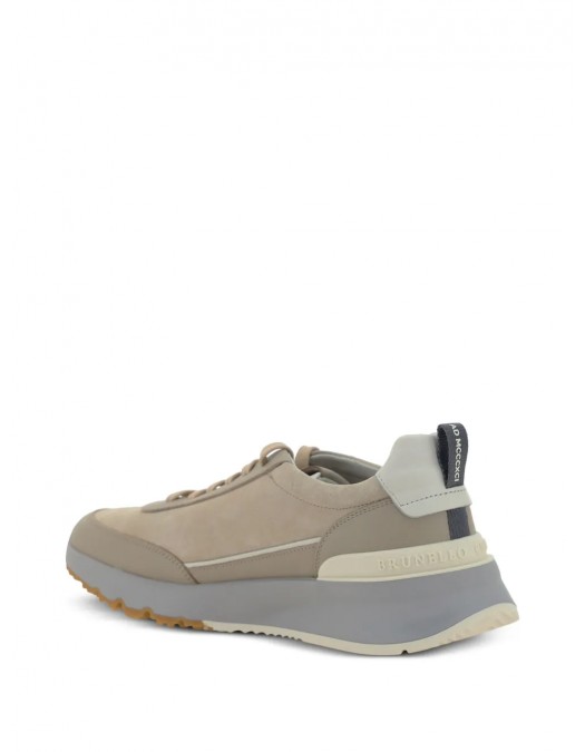 Sneakers BRUNELLO CUCINELLI, Panelled Detail, Low Top, Gray Brown - MZUSGGO278CJX03