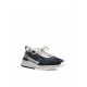 Sneakers BRUNELLO CUCINELLI, Grained Calfskin, Logo Insert, Navy Blue - MZUSGSO278CEA35