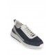 Sneakers BRUNELLO CUCINELLI, Grained Calfskin, Logo Insert, Navy Blue - MZUSGSO278CEA35