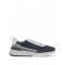 Sneakers BRUNELLO CUCINELLI, Grained Calfskin, Logo Insert, Navy Blue