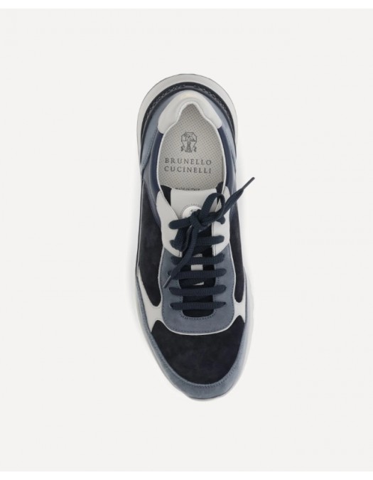 Sneakers BRUNELLO CUCINELLI, Leather Blue - MZUSNEO355CVV29