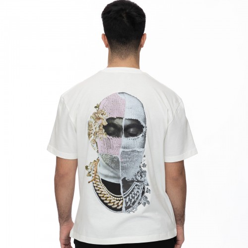 Tricou Ih Nom Uh Nit, Newspaper Mask, Alb