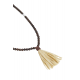 COLIER DSQUARED2, Summer Lovers, Wooden Beads, Tassel, Brown - NEM0013285004925080UNI