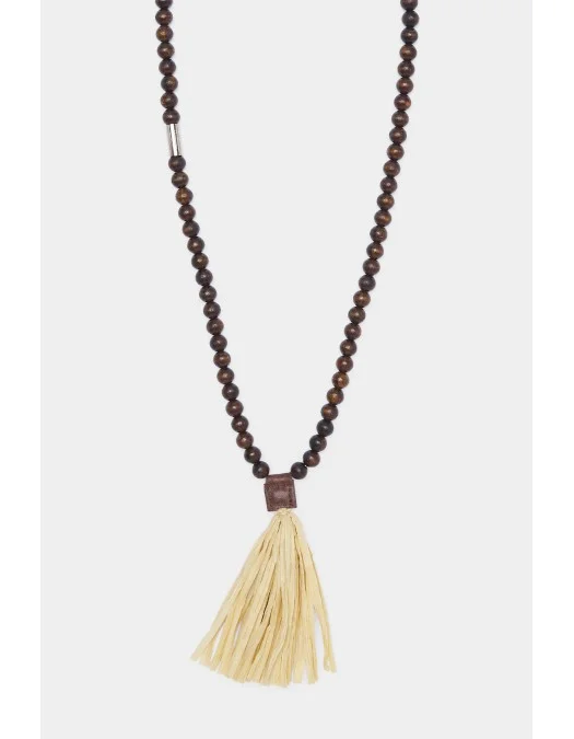 COLIER DSQUARED2, Summer Lovers, Wooden Beads, Tassel, Brown - NEM0013285004925080UNI COLIER DSQUARED2, Summer Lovers, Wooden Beads, Tassel, Brown - NEM0013285004925080UNI