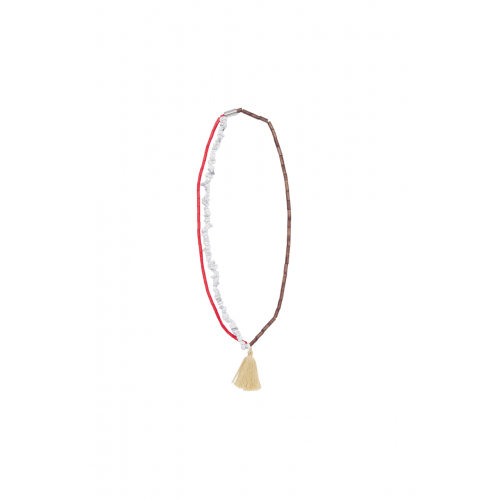 Colier DSQUARED2, Summer Lovers Tassel, Dark Brown, Multicolor Colier DSQUARED2, Summer Lovers Tassel, Dark Brown, Multicolor