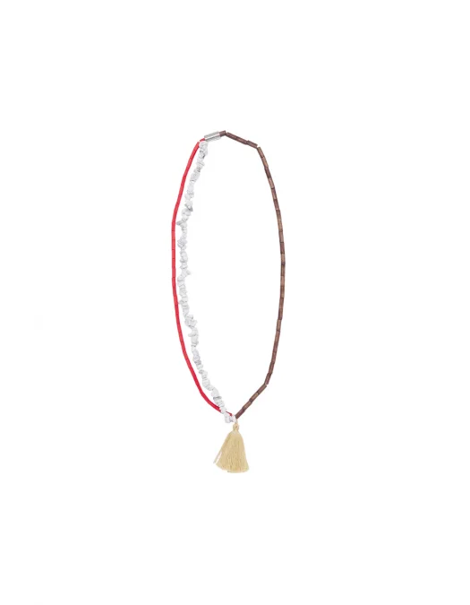 Colier DSQUARED2, Summer Lovers Tassel, Dark Brown, Multicolor - NEM033128502682M037UNI Colier DSQUARED2, Summer Lovers Tassel, Dark Brown, Multicolor - NEM033128502682M037UNI