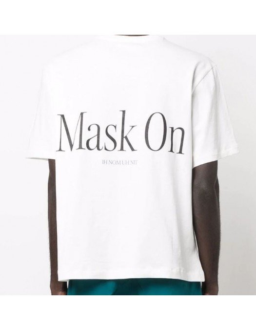 Tricou IH NOM UH NIT, Mask On, White and Blue - NUS22221081