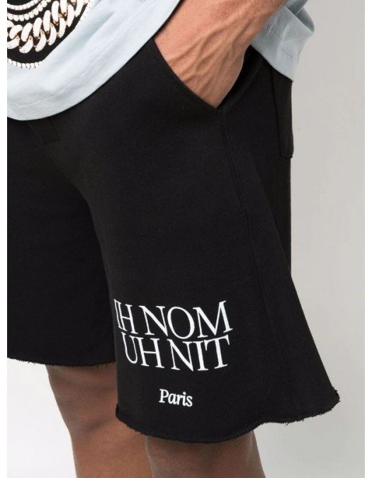 Pantaloni Scurti Ih Nom Uh NIT, Logo Print Alb, Negru - NUS22312009