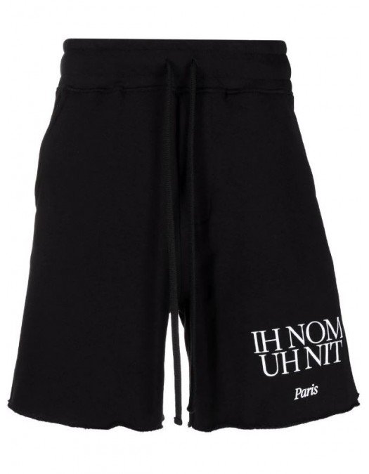 Pantaloni Scurti Ih Nom Uh NIT, Logo Print Alb, Negru - NUS22312009