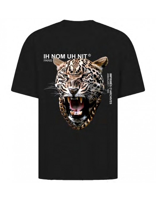 Tricou IH NOM UH NIT,  Leopard Print, Small Logo, Black - NUS25239009