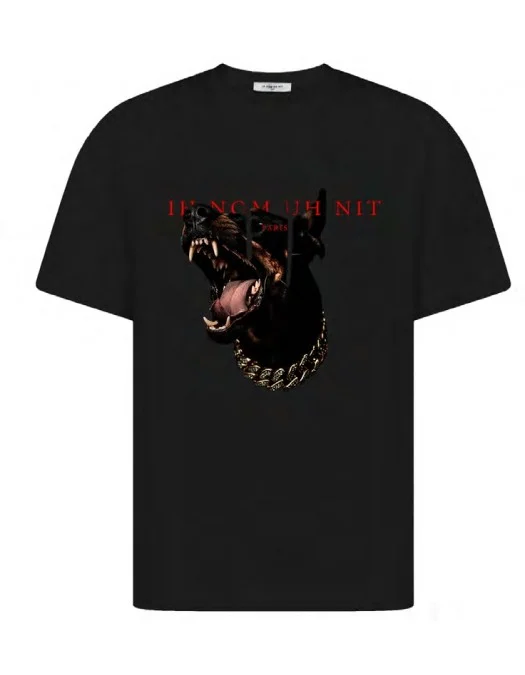 Tricou IH NOM UH NIT, Dobermann Print, Black - NUS25242009