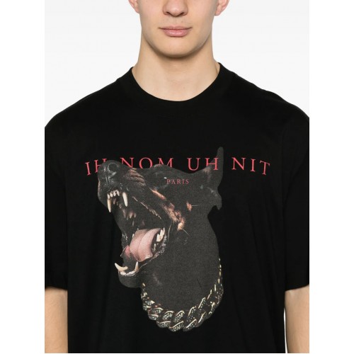 Tricou IH NOM UH NIT, Dobermann Print, Black Tricou IH NOM UH NIT, Dobermann Print, Black