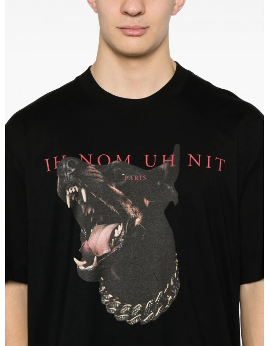 Tricou IH NOM UH NIT, Dobermann Print, Black - NUS25242009