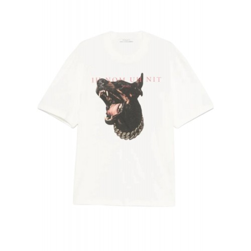 Tricou IH NOM UH NIT, Dobermann Print, White Tricou IH NOM UH NIT, Dobermann Print, White