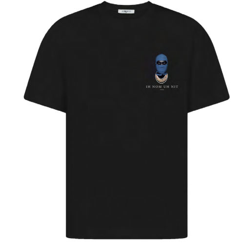 Tricou IH NOM UH NIT, Small Blue Mask Print, Black