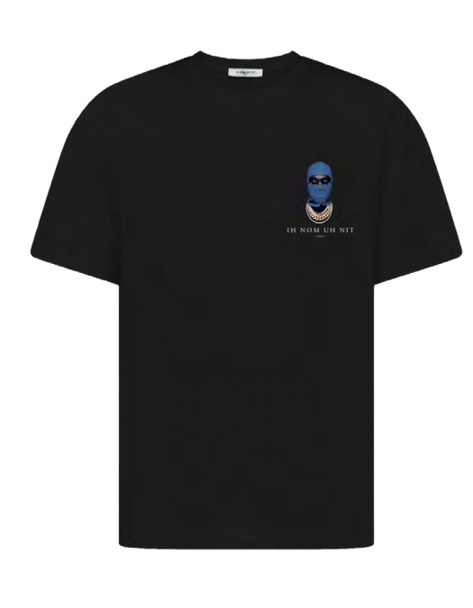 Tricou IH NOM UH NIT, Small Blue Mask Print, Black - NUS25251009