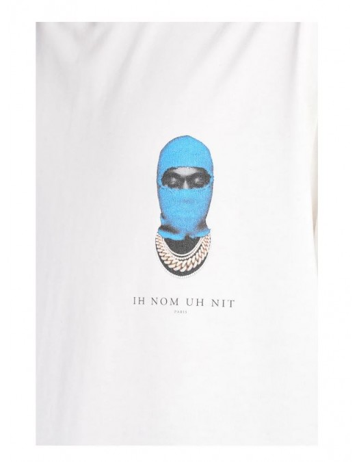 TRICOU IH NOM UH NIT, Blue Mask On print, Regular Fit, Alb - NUS25251081