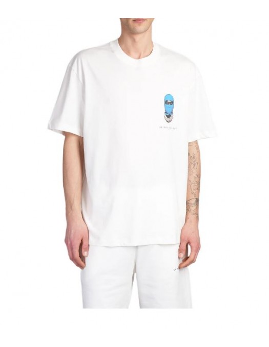TRICOU IH NOM UH NIT, Blue Mask On print, Regular Fit, Alb - NUS25251081