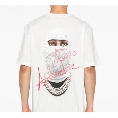Tricou Ih Nom Uh Nit, Mask, "This is Authentic" T-shirt, White Tricou Ih Nom Uh Nit, Mask, "This is Authentic" T-shirt, White