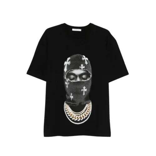 Tricou IH NOM UH NIT, Mask Crosses Print, All Black