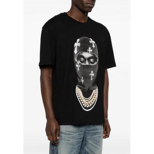Tricou IH NOM UH NIT, Mask Crosses Print, All Black