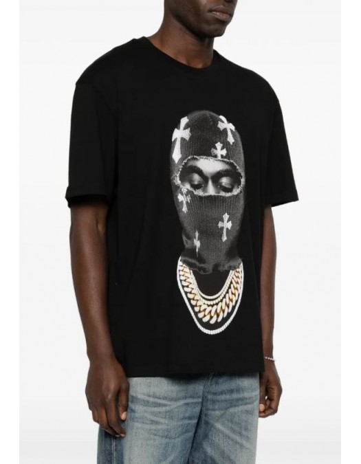Tricou IH NOM UH NIT, Mask Crosses Print, All Black - NUS26217009