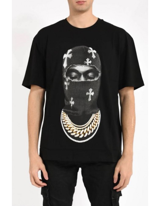 Tricou IH NOM UH NIT, Mask Crosses Print, All Black - NUS26217009