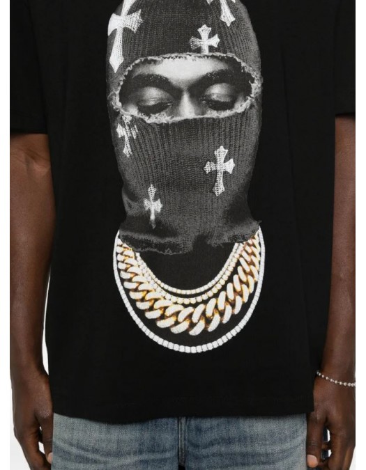 Tricou IH NOM UH NIT, Mask Crosses Print, All Black - NUS26217009