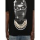 Tricou IH NOM UH NIT, Mask Crosses Print, All Black - NUS26217009