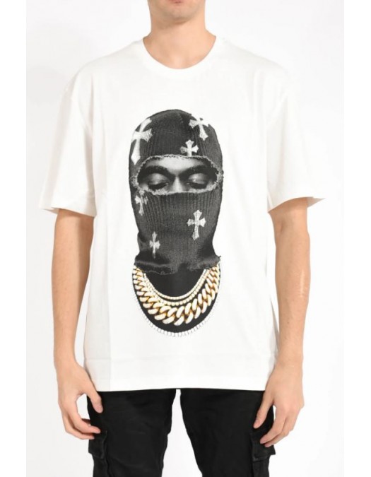 Tricou IH NOM UH NIT, Mask Crosses Print, All White - NUS26217081