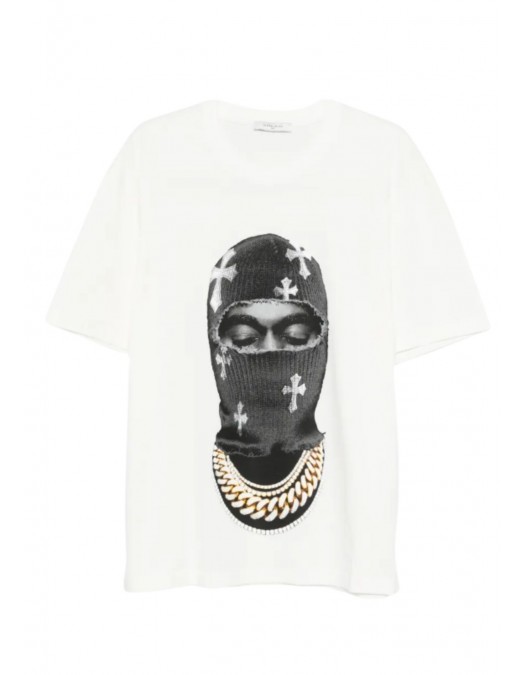 Tricou IH NOM UH NIT, Mask Crosses Print, All White - NUS26217081