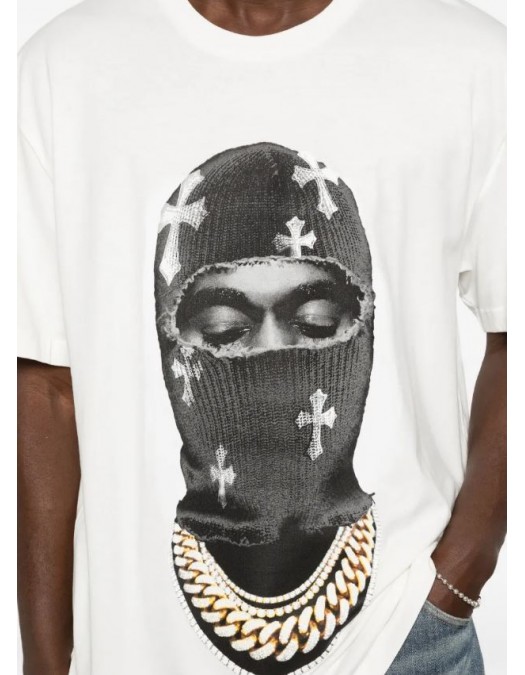 Tricou IH NOM UH NIT, Mask Crosses Print, All White - NUS26217081