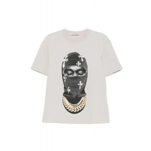 Tricou IH NOM UH NIT, Mask Crosses Print, Grey