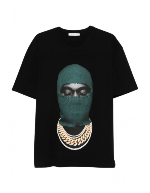 Tricou IH NOM UH NIT, Dark Green Mask Print in Front, Black - NUS26234009