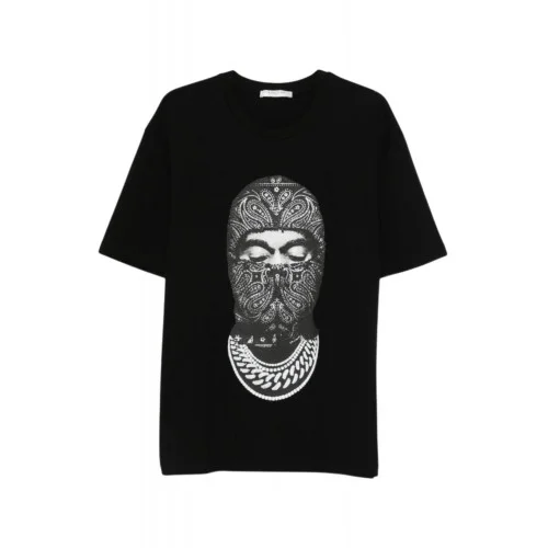 Tricou IH NOM UH NIT, Paisley Mask Graphic in Front, Regular Fit, Negru