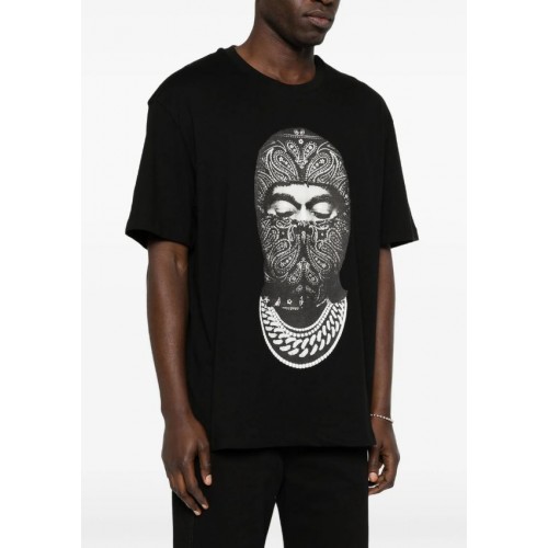 Tricou IH NOM UH NIT, Paisley Mask Graphic in Front, Regular Fit, Negru