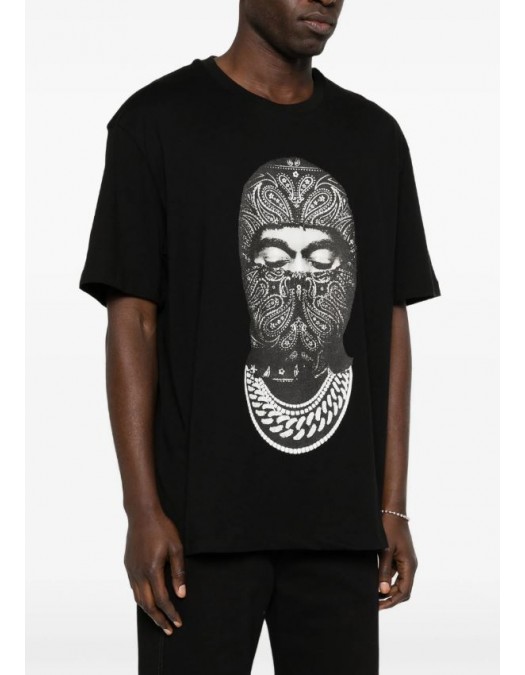 Tricou IH NOM UH NIT, Paisley Mask Graphic in Front, Regular Fit, Negru - NUS26237009