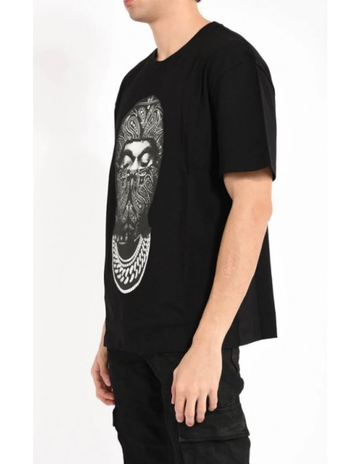 Tricou IH NOM UH NIT, Paisley Mask Graphic in Front, Regular Fit, Negru - NUS26237009
