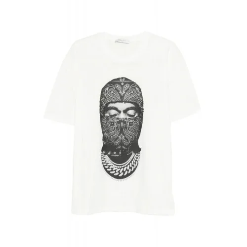 TRICOU IH NOM UH NIT, Paisley Mask Graphic in front, Alb