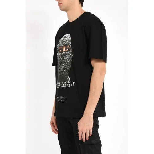 Tricou IH NOM UH NIT,  Grey Mask Diamonds, Black