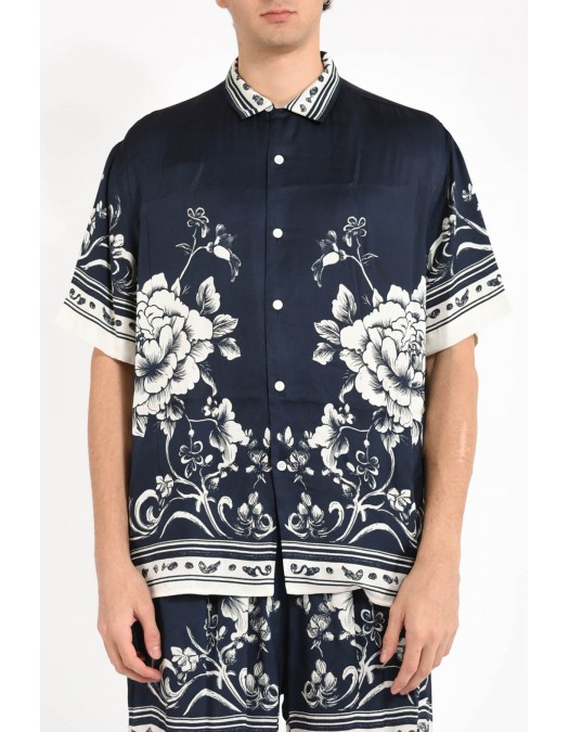 Camasa IH NOM UH NIT, Flower Print, Blue - NUS26251B38