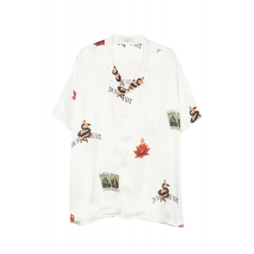 Camasa IH NOM UH NIT, Pajama Shirt Dice Dolls, Alb