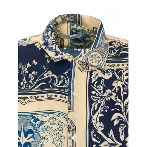 Camasa IH NOM UH NIT, Bowling Shirt Old Cards, Bleu