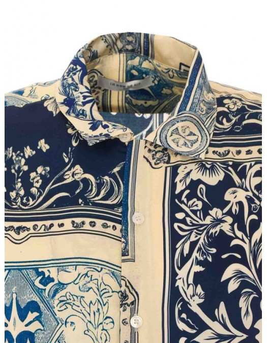 Camasa IH NOM UH NIT, Bowling Shirt Old Cards, Bleu - NUS26258A25