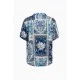 Camasa IH NOM UH NIT, Bowling Shirt Old Cards, Bleu - NUS26258A25