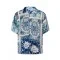 Camasa IH NOM UH NIT, Bowling Shirt Old Cards, Bleu