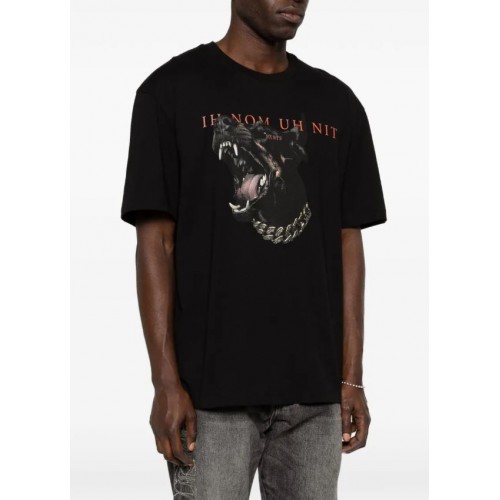 Tricou IH NOM UH NIT, Dog Print, Negru
