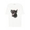 Tricou IH NOM UH NIT, Dog Print, Alb 