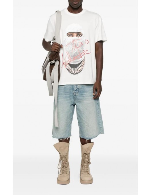 Tricou IH NOM UH NIT, This Is Authentic Mask on front, Regular, White - NUS26286081