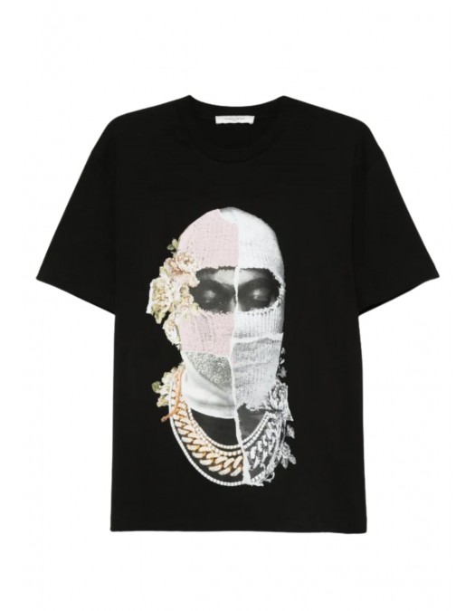 Tricou Ih Nom Uh Nit, Newspaper Mask, All Black - NUS26295009